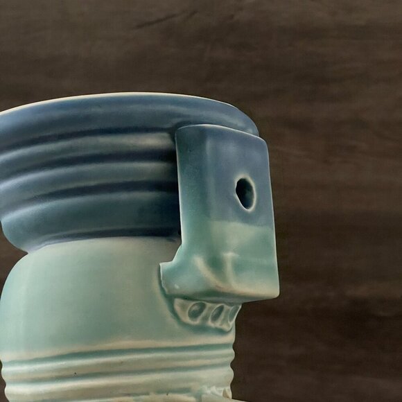 Stephen Fabrico Studio Art Pottery Hand Carved Multicolor Glaze Wall Pocket 15" - Picture 6 of 9